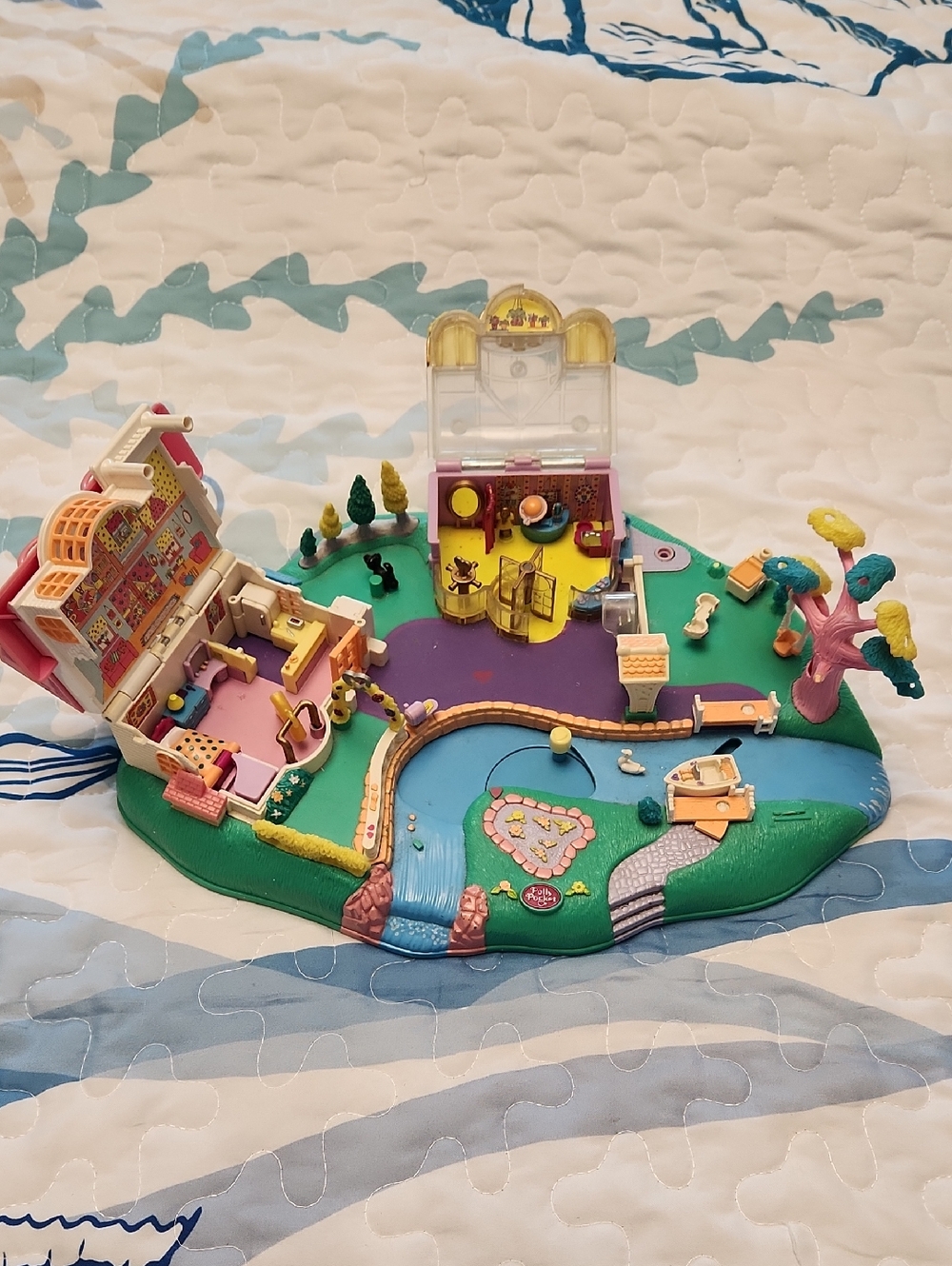 Miniature Fold-Out Playset with Pink, Purple & Green Details
